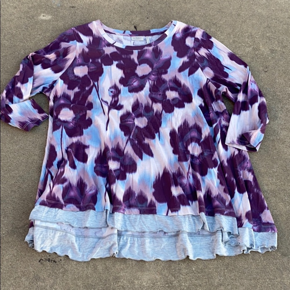LOGO 3/4 sleeve blouse